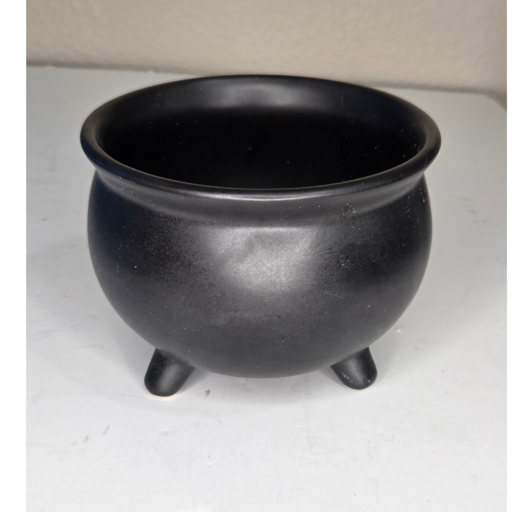 Threshold Black Stoneware Cauldron Candy Bowl Halloween Decor Planter Vase